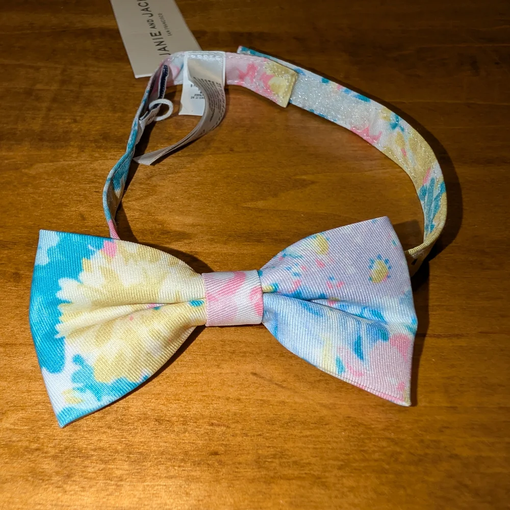 Janie and Jack Pastel Floral Bow Tie in Blue Pink Yellow Sz 2-5